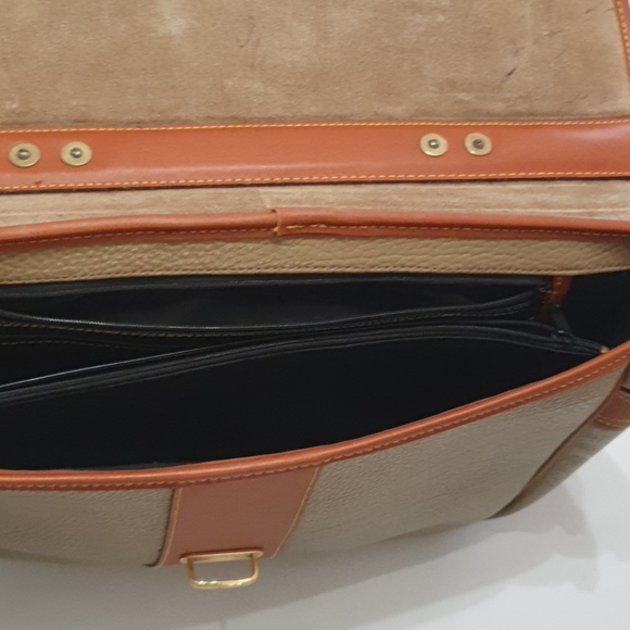 Vintage Dooney and Bourke Taupe Leather Briefcase - Picture 11 of 14